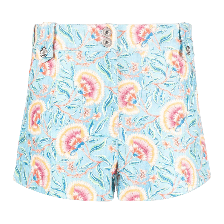 Rabanne Floral Print Shorts "Blue"
