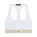 Versace Greca Border Sports Bra "Optical White"