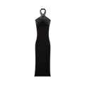 Courrèges Vinyl Knit Criss Cross Dress "Black"