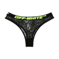 Off-White Logo Band Lace Thong "Black"