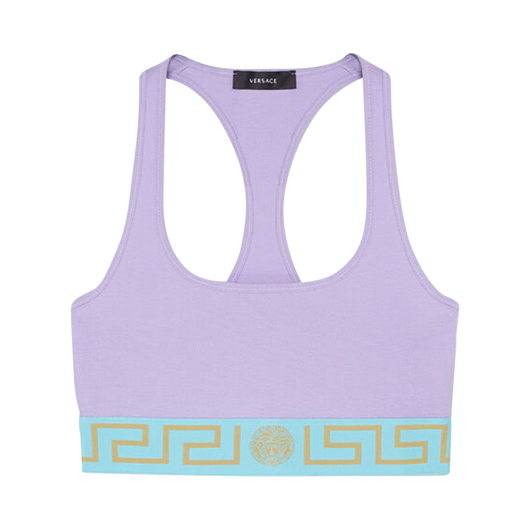 Versace Greca Border Sports Bra "Lilac"