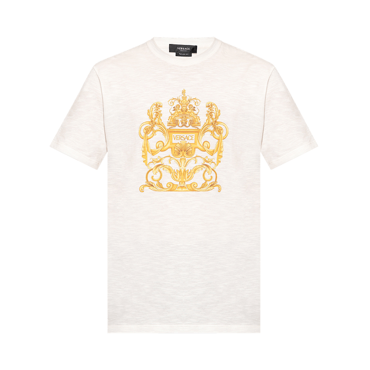 Versace Crewneck Baroque Tee "Cream"