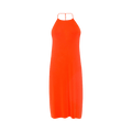 Bottega Veneta Knotted Strap Midi Dress "Orange"