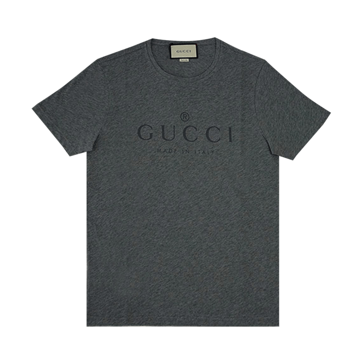 Gucci Logo Cotton T-Shirt "Grey"