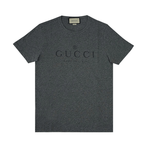 Gucci Logo Cotton T-Shirt "Grey"