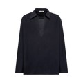 Jil Sander Long-Sleeve Polo "Dark Blue"