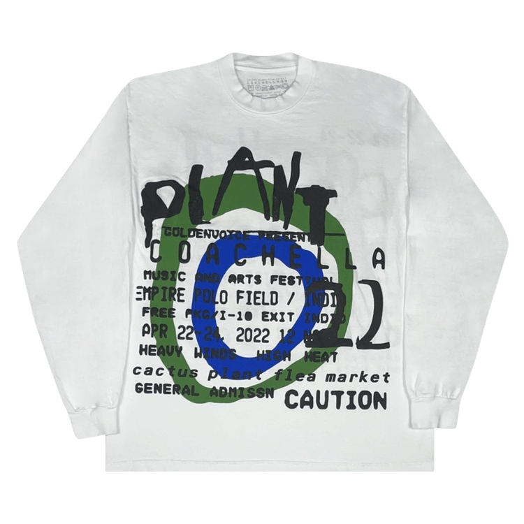 Cactus Plant Flea Market x Coachella Long-Sleeve Tee "White/Green"