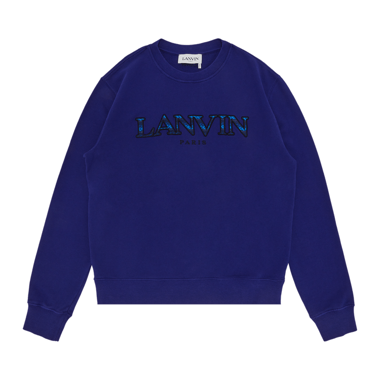 Lanvin Curb Embroidered Sweatshirt "Majorelle Blue"
