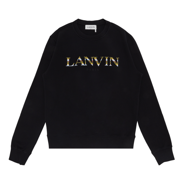 Lanvin Curb Embroidered Sweatshirt "Black"