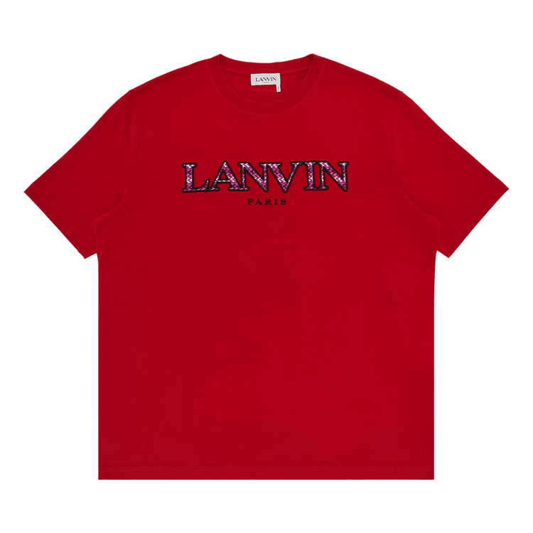 Lanvin Curb Embroidered T-Shirt "Lipstick"