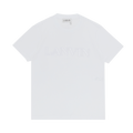 Lanvin Paris Embroidered Short-Sleeve Tee "Optic White"