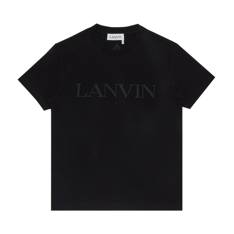 Lanvin Paris Embroidered Short-Sleeve Tee "Black"