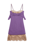 KNWLS Lea Slip Dress "Purple Beige"