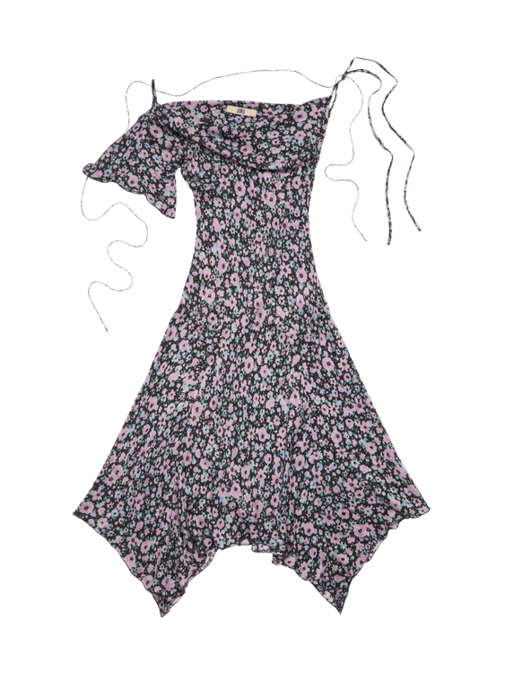 KNWLS Tess Dress "Dark Floral"